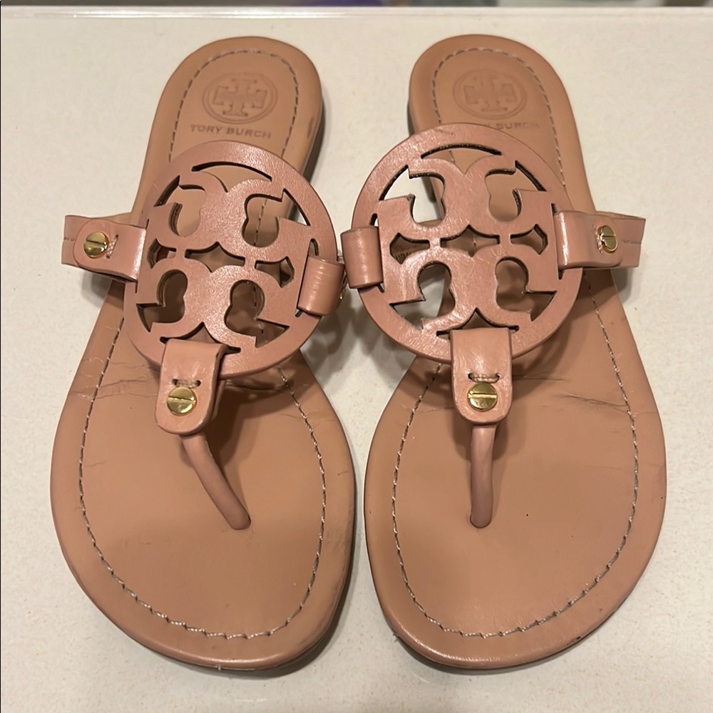 Tory Burch Blush Leather Sandals